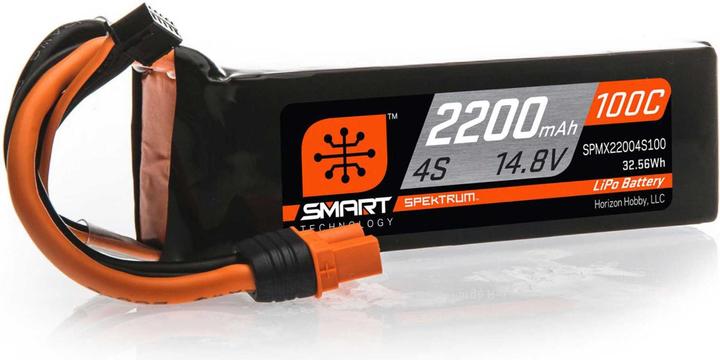 Spektrum 2200mAh 3S 11.1V 100C Smart LiPo Battery IC3 (11.10 V, 2200 mAh)