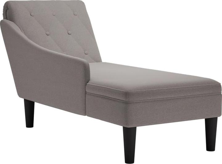 Produktbild VidaXL Chaiselongue Lounge Sofa Recamiere mit Rechter Armlehne Taupe Stoff