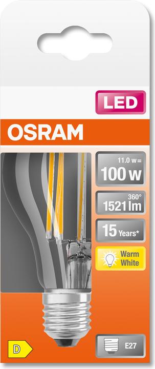 Actual product image Osram Retrofit Classic (E27, 10 W, 1521 lm, 1 x, D)
