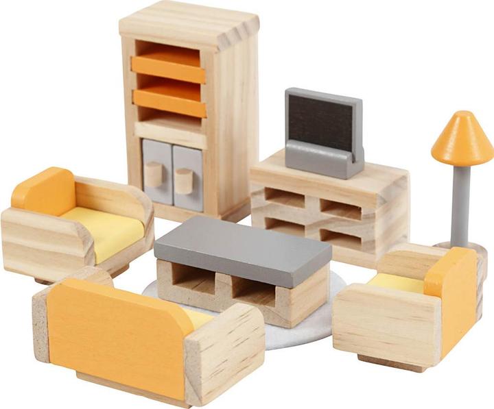 Actual product image Viga Toys Doll's House Furniture Set for the Living Room, VIGA PolarB