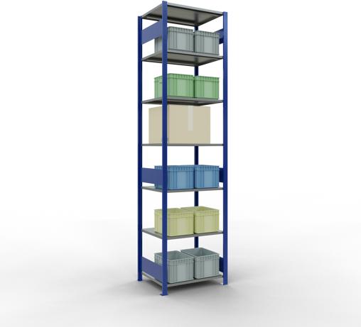 Immagine prodotto Schulte Lagertechnik Sistema di scaffalature di base senza viti MULTIplus150 con ripiani di lunghezza