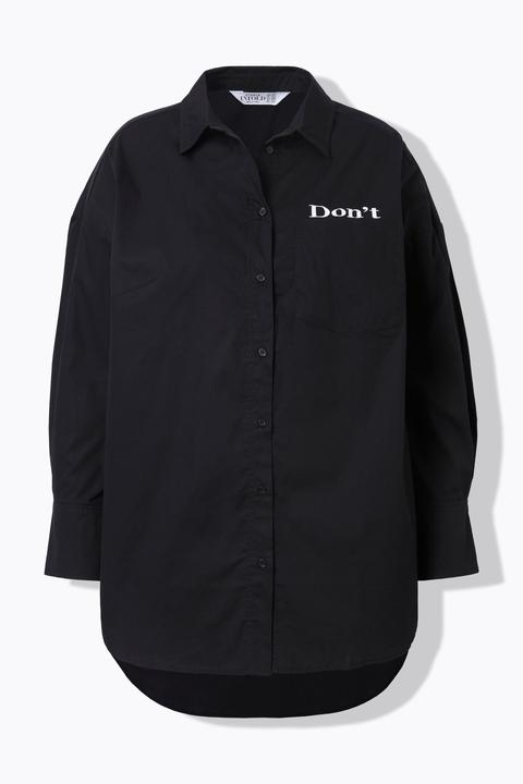 Actual product image Studio Untold Directionless Lettering Button Down Tunic Blouse (54)