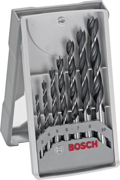 Actual product image Bosch Professional Zubehör PRO Wood twist drill set. 7 pcs. (8 mm, 10 mm, 4 mm, 3 mm, 5 mm, 6 mm, 7 mm)