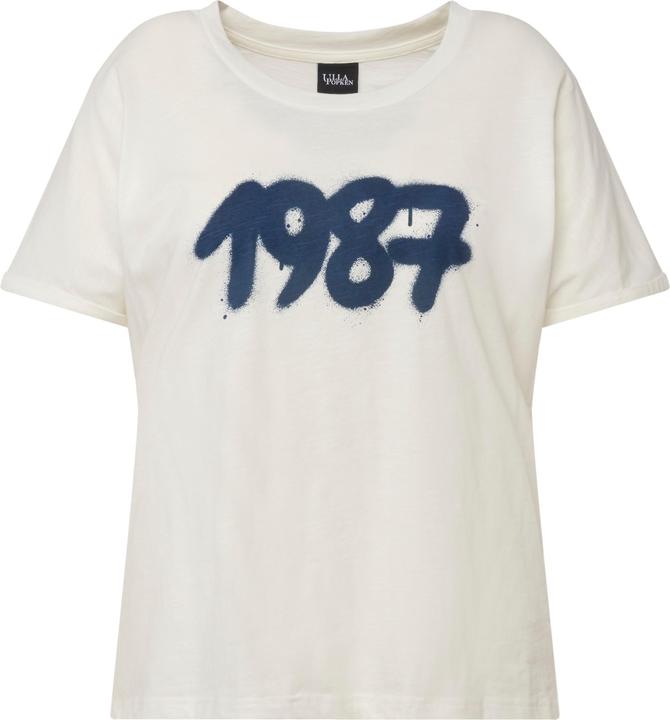 Immagine prodotto Ulla Popken T-shirt dal taglio oversize con spray design, scollo a girocollo e mezze maniche (42, 44)