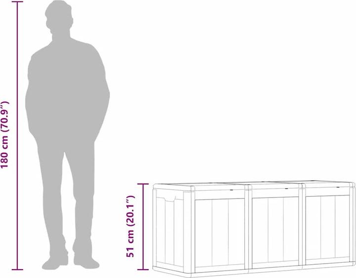 Actual product image vidaXL Garten-Aufbewahrungsbox
