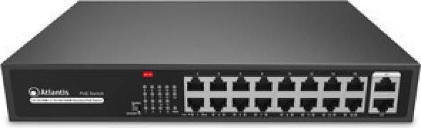 Produktbild Land NetPower G18PoE16 Unmanaged Fast Ethernet (10/100) Power over Ethernet (PoE) Unterstützung (16 Ports)