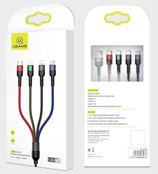 Produktbild Usams 4 in 1 USB Kabel (3 m)
