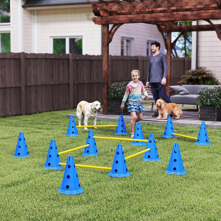 Immagine prodotto PawHut Agility Set Hunde Kunststoff Blau (Destrezza)