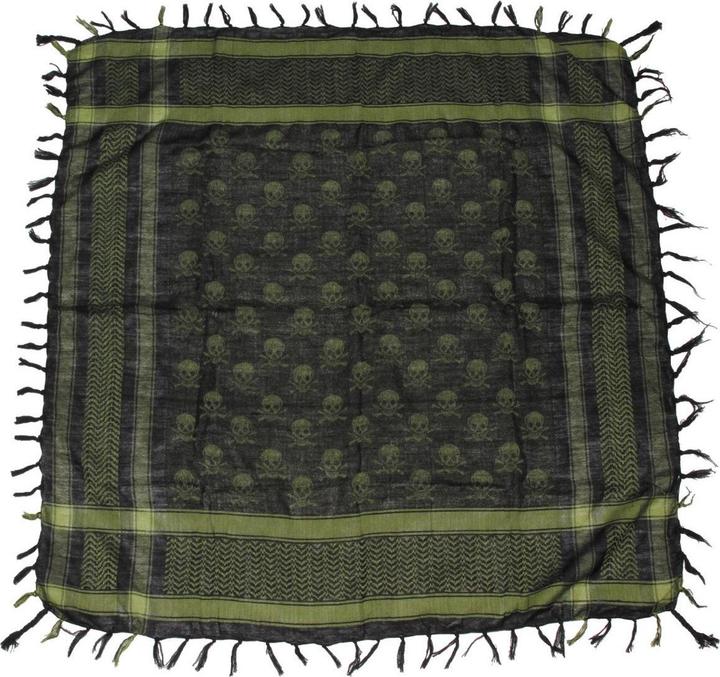 Immagine prodotto Mfh Halstuch, "Shemagh", oliv-schwarz, mit Totenkopf