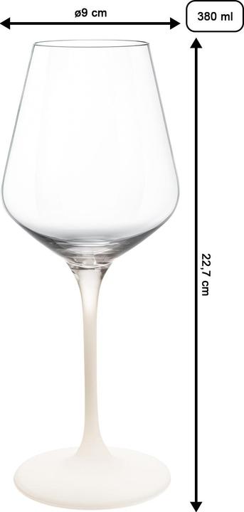 Actual product image Villeroy & Boch White wine glass, set of 4 Manufacture Rock blanc (38 cl, 4 Glasses, White wine glasses)
