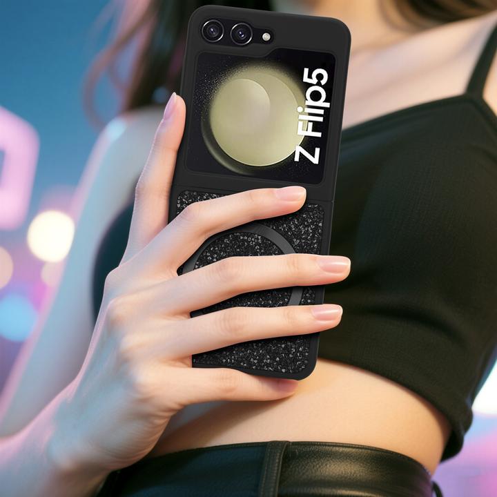 Image du produit Cadorabo Coque pour Samsung Galaxy Z FLIP 5 Paillettes Scintillant Design (Samsung Galaxy Z Flip 5G)