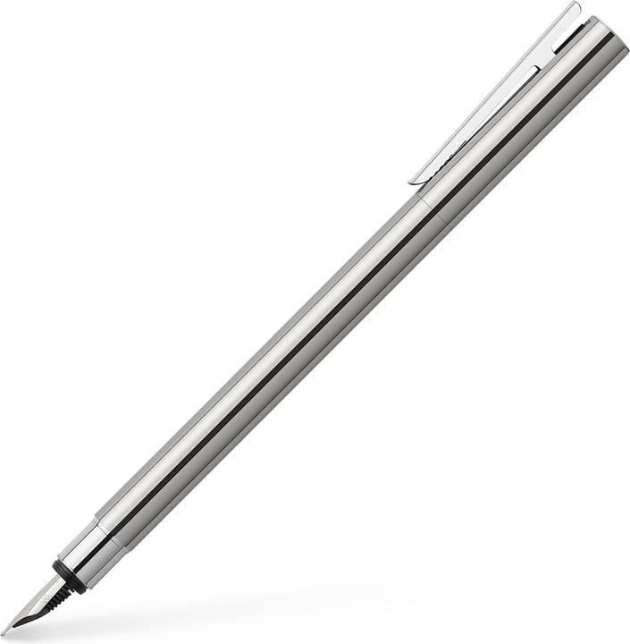 Produktbild Faber-Castell Fllhalter NEO Slim Edelstahl, gl„nzend, EF (Edelstahl glänzend)