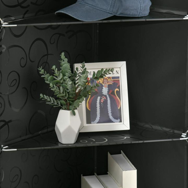 Produktbild Homcom DIY Kleiderschrank Kunststoff, Stahl Schwarz