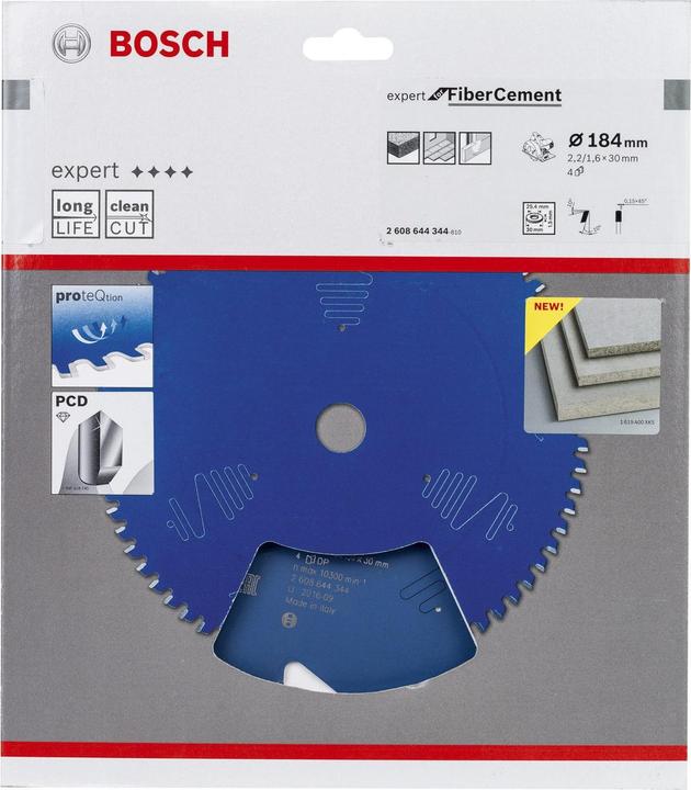 Produktbild Bosch Professional Zubehör Kreissägeblatt Expert for Fibre Cement, 184 x 30 x 2,2 mm, 4