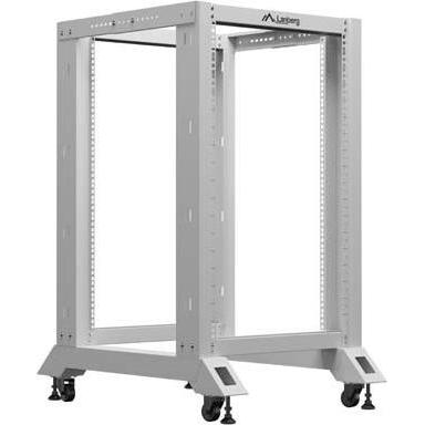 Lanberg OFFENES RACK 19 18HE 600X800 GRAU (18 HE, Rack da 19 pollici), Armadio rack, Grigio