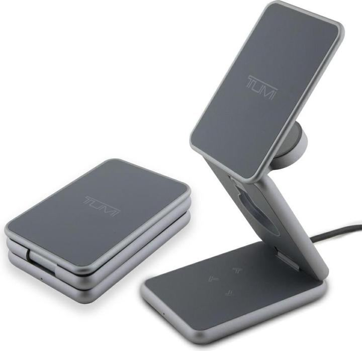 Tumi Inductive charger foldable 3-in-1 15W + case grey (15 W)