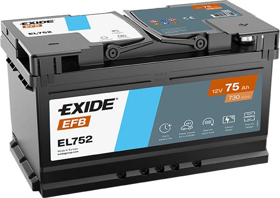 Produktbild Exide Start-Stop EFB (12 V, 75 Ah, 730 A)