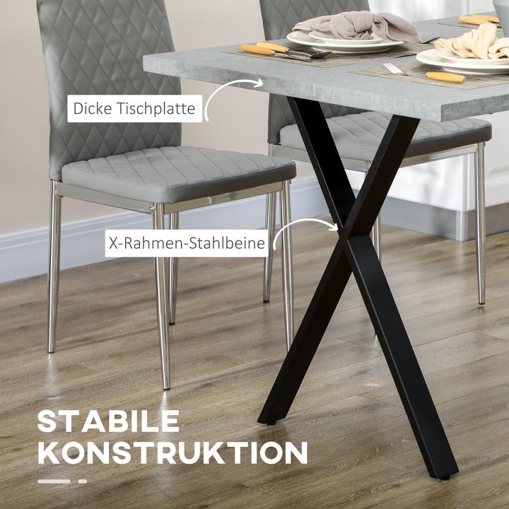 Actual product image Homcom Dining table with steel legs (140 x 80 x 76 cm)