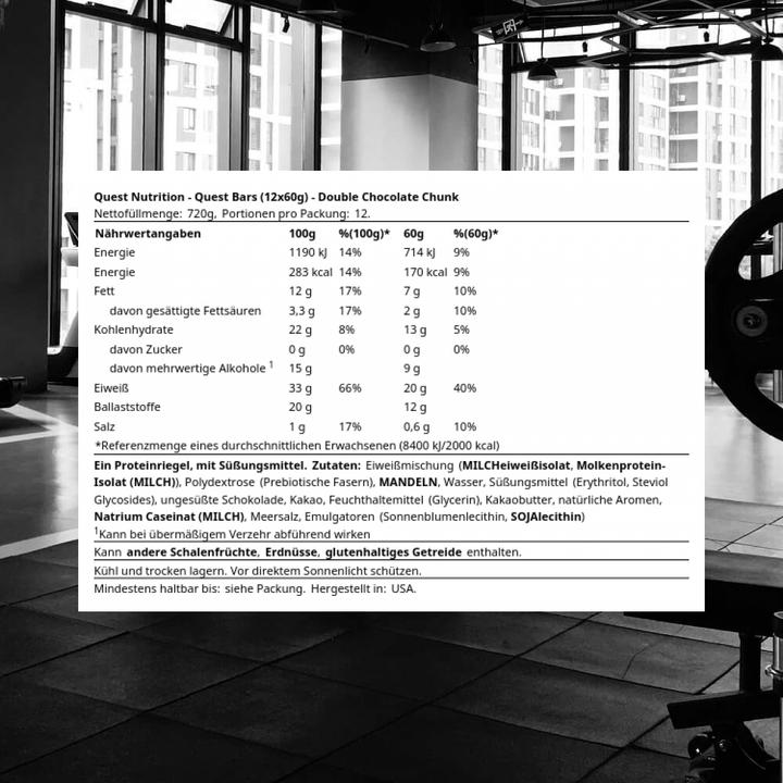 Image du produit Quest Double Chocolate Chunk (720 g, 12 pcs)