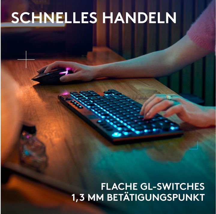 Produktbild Logitech G G915 X Lightspeed TKL (CH, Kabellos, Kabelgebunden)