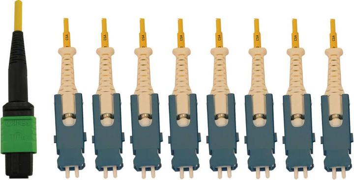 Produktbild Eaton 40/100/400G Singlemode 9/125 OS2 Breakout Fiber Optic Cable 16F MTP/MPO-APC to 8x Du (2 m)