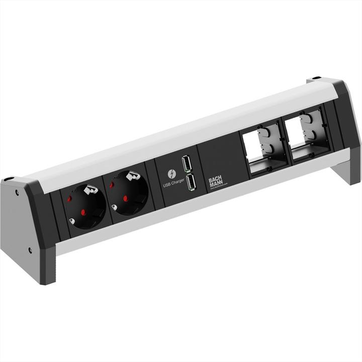 Productafbeelding Bachmann Bureau 2xSchuko, 1xUSB Oplader & (2 x, CEE 7/3)