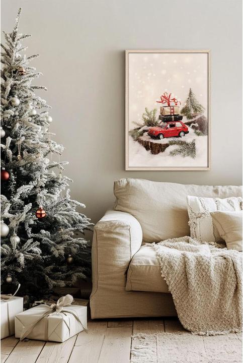 Actual product image Wallxpert Weihnachtsbild Auto mit Geschenke
