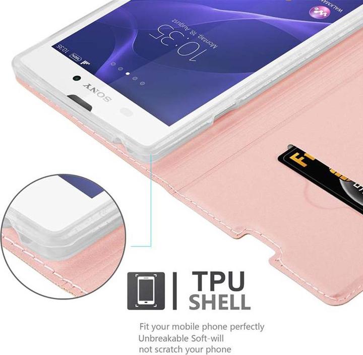 Actual product image Cadorabo Book Classy Style Cover (Sony Xperia T2 Ultra)