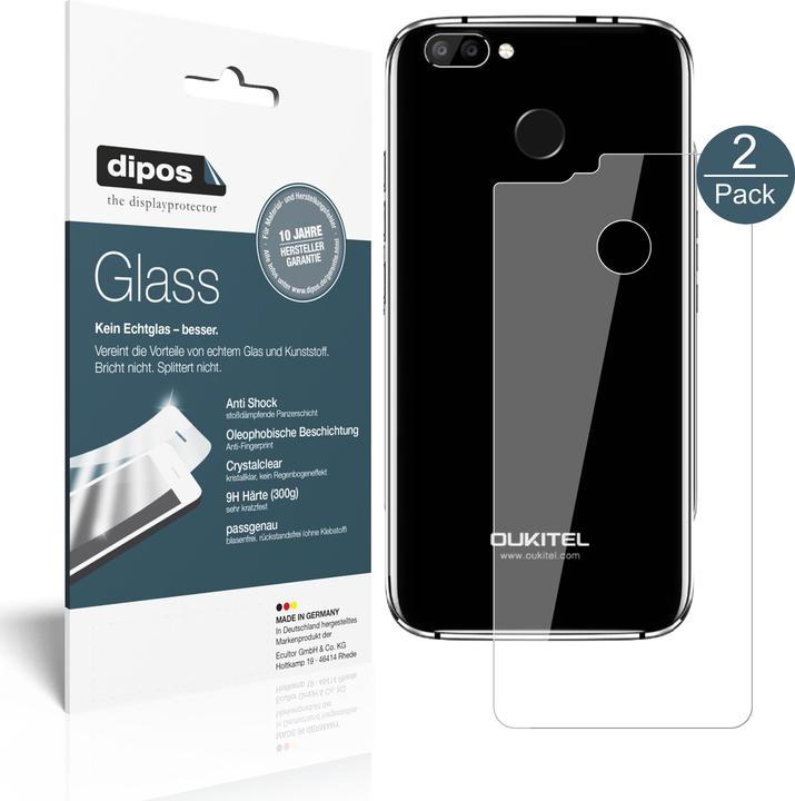 HuiYouMY Cover e Vetrino Compatible with OUKITEL C50 Premium Pelle PU Flip Libro Custodia Cover Antiurto Piu Vetro temperato Pellicola Protettiva,[Slot per Scheda] [Funzione di Supporto] Nero