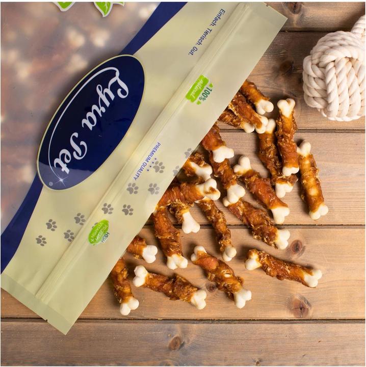 Actual product image Lyra Pet Calcium Bones with Chicken Breast Strips (Senior, Adult, Junior, 1 pcs., 1000 g)