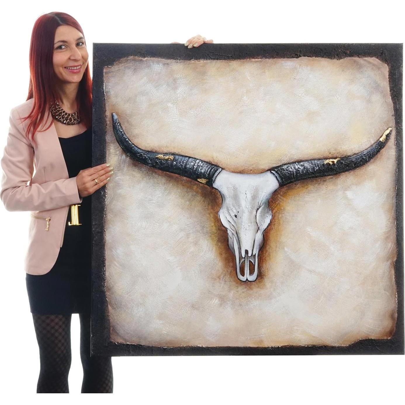 Thumbnail - MCW, Bilder, Wandbild Stier (100 x 100 x 3.5 cm)