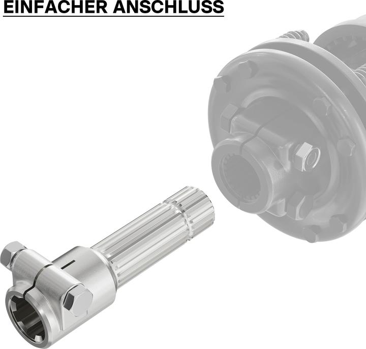 Actual product image Wiltec Adaptor Sleeve for PTO Shaft 160 mm w/ 1 3/8" 6N Spline Housing and 1 3/8" 21T Output Shaf (Tractor accessories)