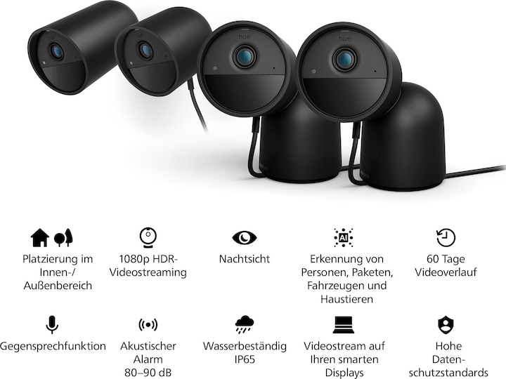 Produktbild Philips Hue Secure kabellose Kamera (1920 x 1080 Pixels)