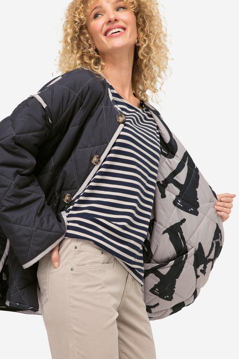 Actual product image Laurasøn Reversible Letter Print Quilted Jacket (M)