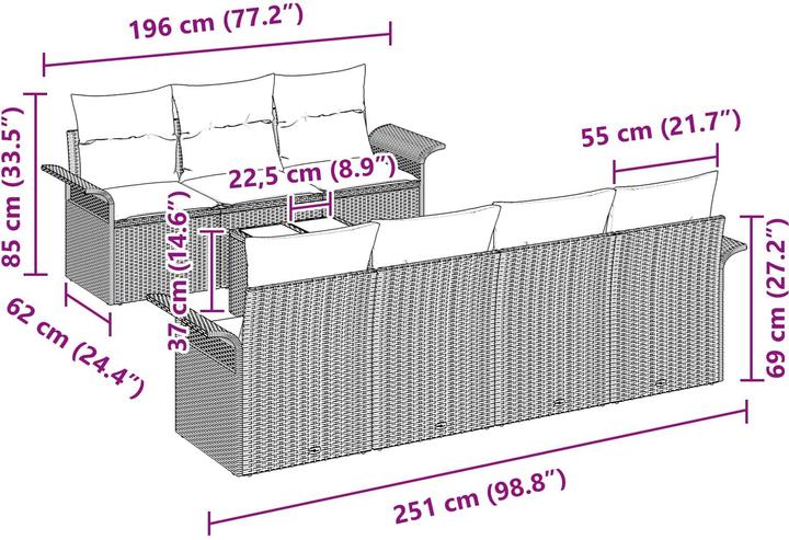 Produktbild vidaXL Gartensofa-set