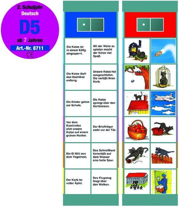 Image du produit Oberschwäbische Magnetspiele 68711 - Set D 5 : Compréhension écrite - Flocards, jeu de figurines, 1 joueur, pour les 7 ans et (Allemand)
