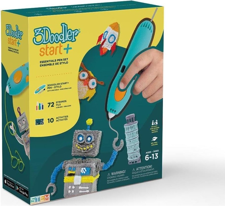 Immagine prodotto 3Doodler Start PLUS 3D PRINTING PEN SPLUS penna 3D 0,77 mm Turchese, Giallo
