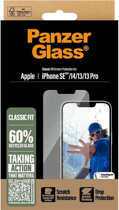 Actual product image PanzerGlass Screen Protector Classic Fit (1 Piece, Apple iPhone 16e, Apple iPhone 13, Apple iPhone 13 Pro, Apple iPhone 14)