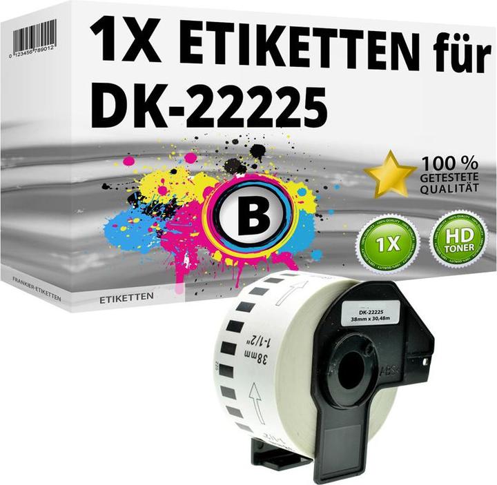 Druckfuxx 1 Etiketten kompatibel Brother P-Touch QL-1050N 1060N 500 550 570 650TD 700 710W (Blanc)
