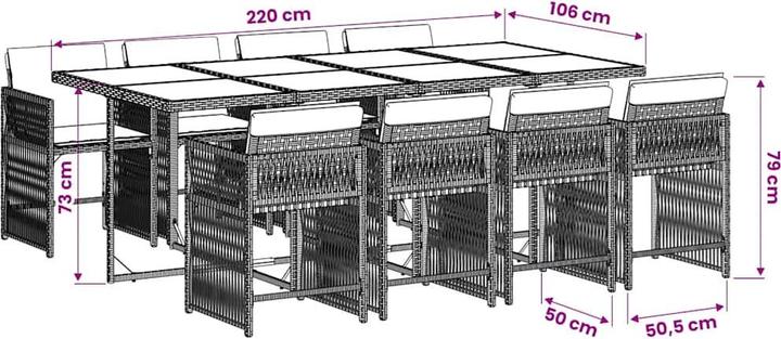 Produktbild vidaXL Garten Essgruppe