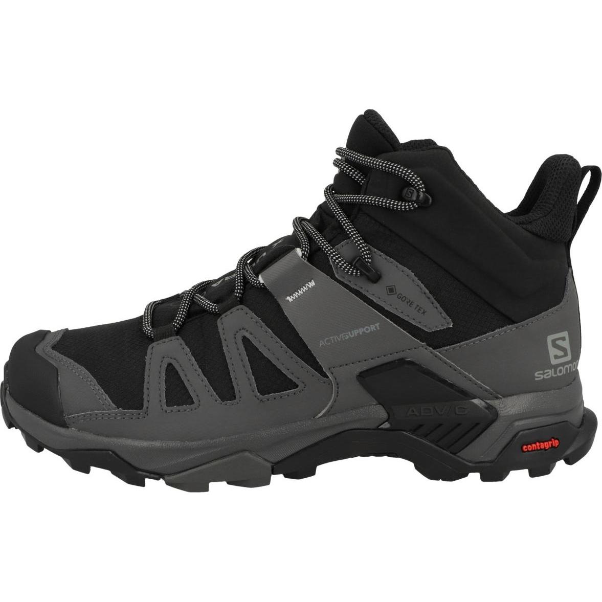 Salomon, Herren, Wanderschuhe, X Ultra 4 Mid Wide GTX - 60955 (47 1/3), Schwarz