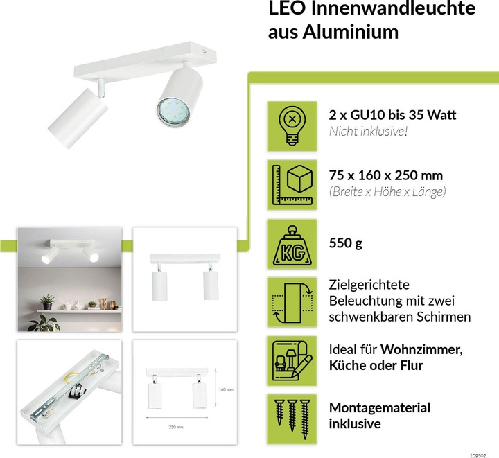 Produktbild Licht-Erlebnisse Spot Strahler Leo (GU10)