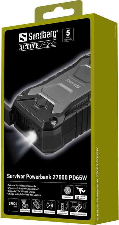 Actual product image Sandberg Survivor (27000 mAh, 65 W, 99.90 Wh)