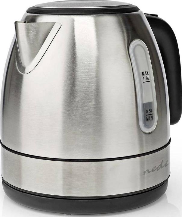 Immagine prodotto Nedis KAWK300EAL - Rychlovarná konvice | 1.0 l | Nerezová Ocel | Hliník | Otočný o 360 stupňů | Skr (1 l)