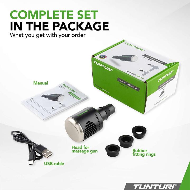 Actual product image Tunturi Attachment for massage gun, heat and cold