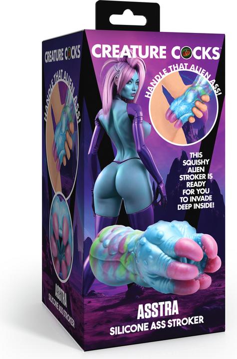 XR Asstra - Silicone Ass Stroker - Blue/Purple