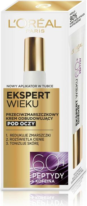 Actual product image L'Oréal Paris L'OREAL Age Specialist Ekspert Wieku 60+ przeciwzmarszczkowy krem odbudowujący pod oczy 15ml (Eye Care Cream, 15 ml)