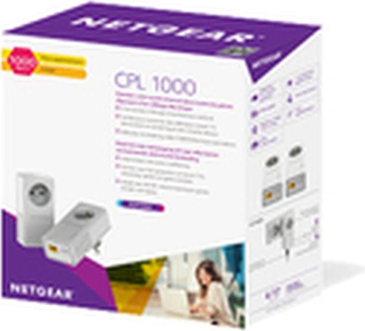 Actual product image Netgear PLP1000-100FRS PowerLine Network Adapter Built-in Ethernet Port (e) (1000 Mbit/s)
