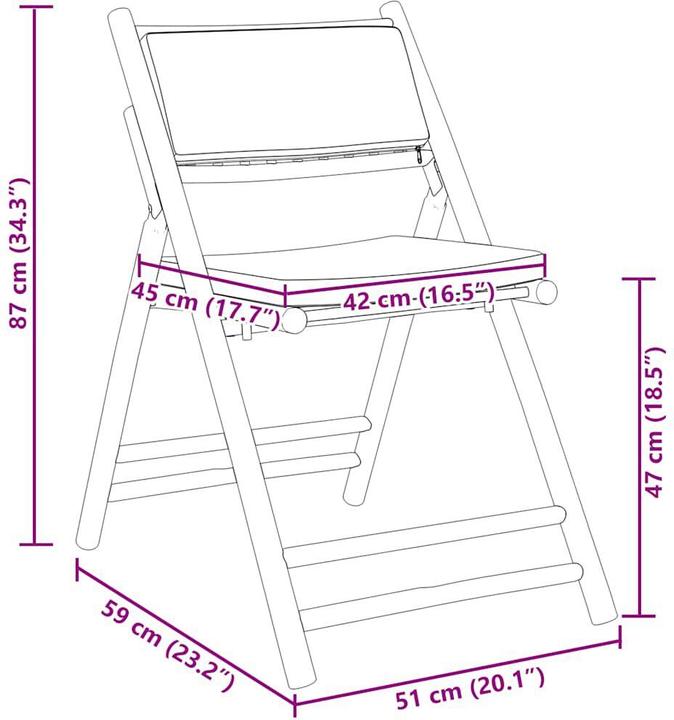 Produktbild vidaXL Bistrostuhl