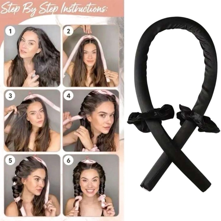 Produktbild ASMI Soft Heatless Curling, Lockenwickler ohne Hitze, 3-teilig